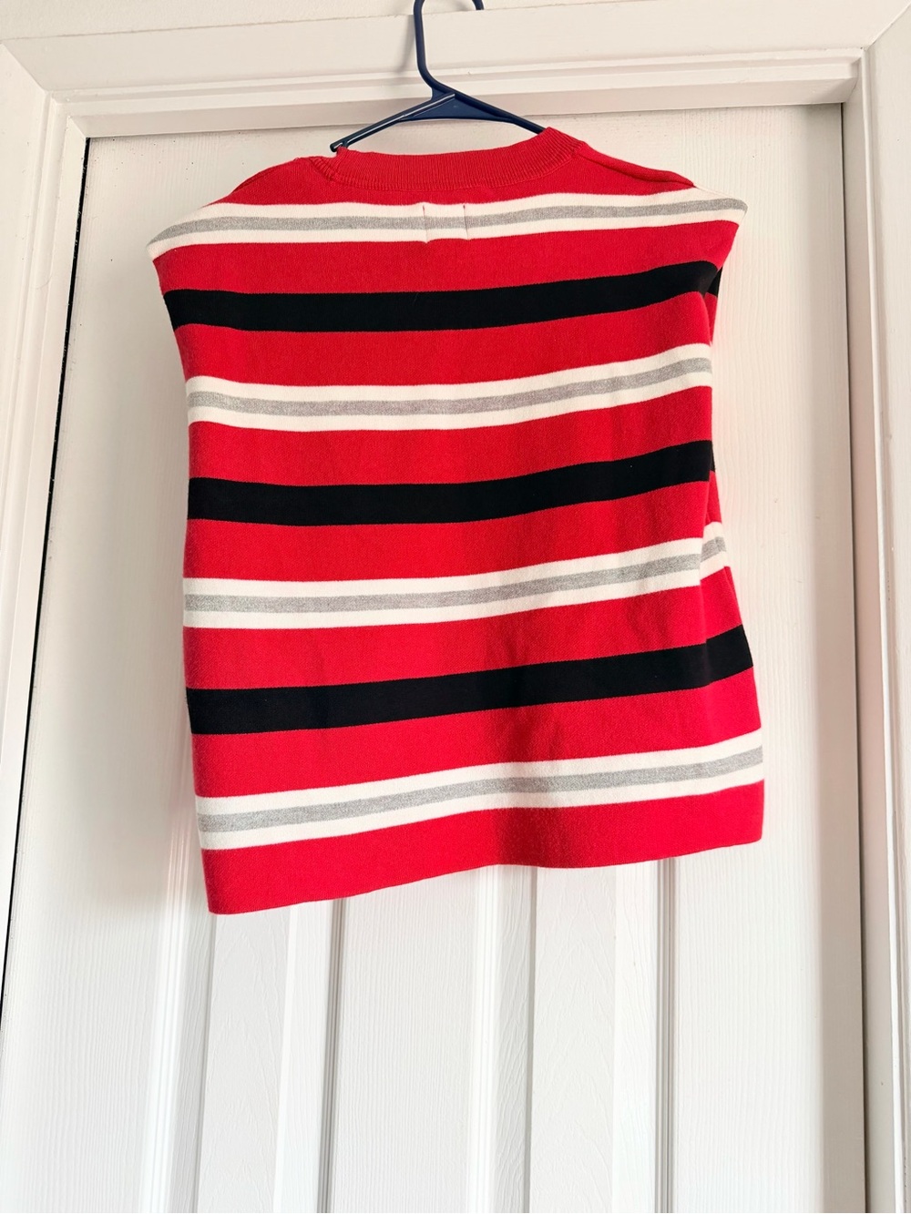 Maeve by Anthropologie Striped Cap Sleeve Sweater Knit Top ❤️🖤 - Picture 5 of 6